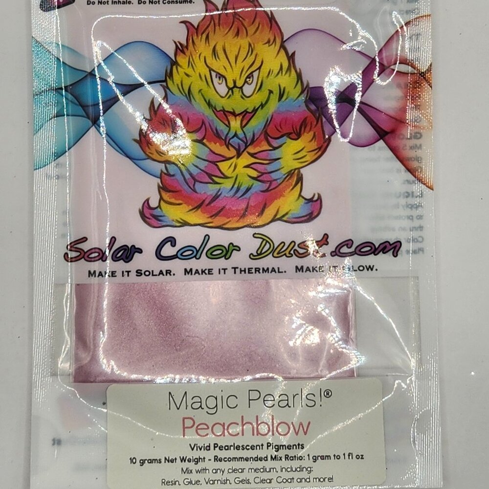 New, Peachblow Solar Color Dust Magic Pearls Pigments 10 Gram Pouch